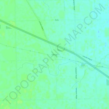 Topografisk kort Tillman, højde, terræn