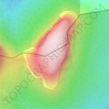 Topografisk kort Wei-Assipu-tepui, højde, terræn