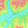 Topografisk kort Ulan-Ude, højde, terræn
