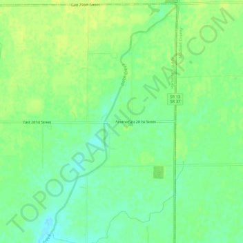 Topografisk kort Aroma, højde, terræn