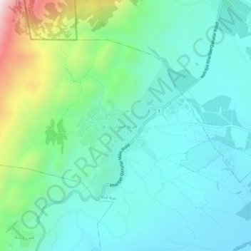 Topografisk kort Khirbat Qanafar, højde, terræn