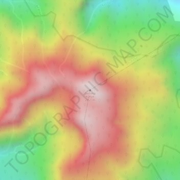 Topografisk kort Gunung Kunyit, højde, terræn