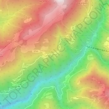 Topografisk kort Armio, højde, terræn