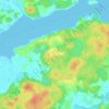 Topografisk kort Wien, højde, terræn