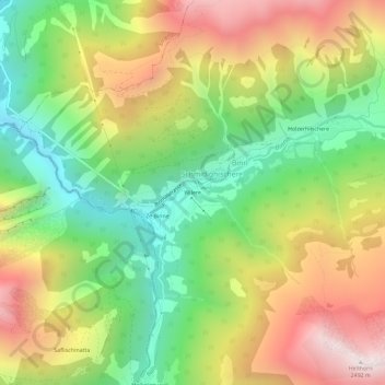 Topografisk kort Wilere, højde, terræn