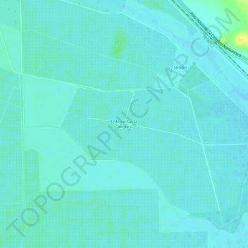Topografisk kort Colonia Santa Gregoria, højde, terræn