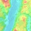 Topografisk kort Storrs, højde, terræn