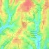 Topografisk kort Forte Bravetta, højde, terræn