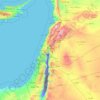 Topografisk kort Golan Heights, højde, terræn