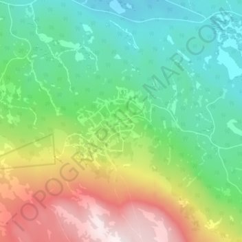 Topografisk kort Mårdsundsbodarna, højde, terræn
