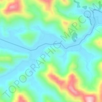 Topografisk kort PO1, højde, terræn