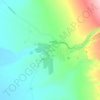 Topografisk kort Toconao, højde, terræn