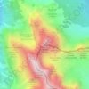 Topografisk kort Croda Rossa di Sesto, højde, terræn