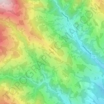 Topografisk kort Forst, højde, terræn