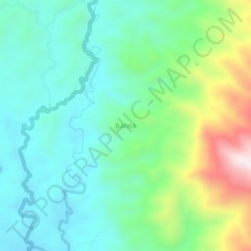 Topografisk kort Banea, højde, terræn