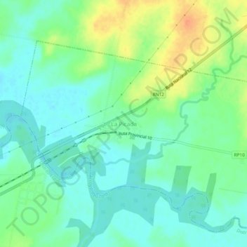 Topografisk kort La Picada, højde, terræn