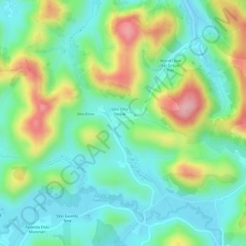 Topografisk kort Boa Esperança, højde, terræn