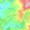 Topografisk kort Dousland, højde, terræn