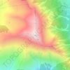 Topografisk kort Monte Zerbion, højde, terræn