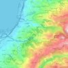 Topografisk kort Bsalim, højde, terræn