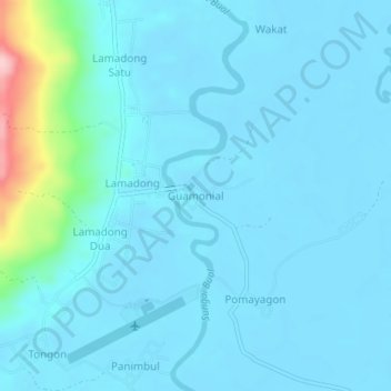 Topografisk kort Guamonial, højde, terræn