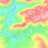 Topografisk kort Gunung Angsana, højde, terræn