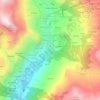Topografisk kort Cretaz, højde, terræn