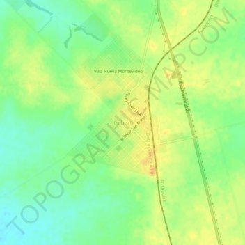 Topografisk kort Gilbert, højde, terræn