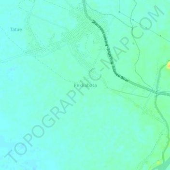 Topografisk kort Pekkabata, højde, terræn