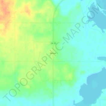 Topografisk kort Messer, højde, terræn