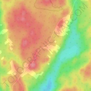 Topografisk kort Havsered, højde, terræn