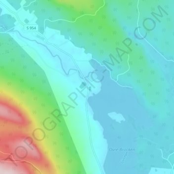 Topografisk kort Vitsand, højde, terræn