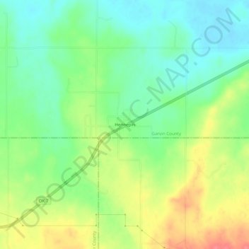 Topografisk kort Hennepin, højde, terræn