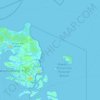 Topografisk kort Nikoi Island, højde, terræn