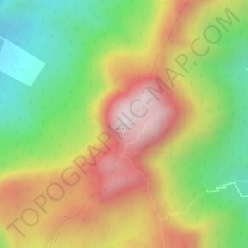 Topografisk kort Pedra da Rajada, højde, terræn