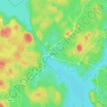 Topografisk kort Paljakka, højde, terræn