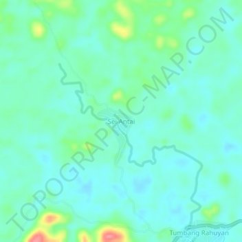 Topografisk kort Sei Antai, højde, terræn