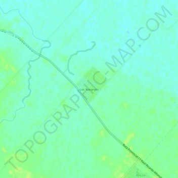 Topografisk kort Los Naranjos, højde, terræn
