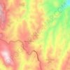Topografisk kort Kora Kora, højde, terræn