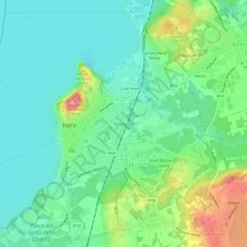 Topografisk kort Baraggiola, højde, terræn