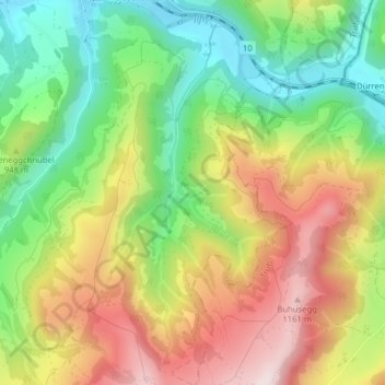 Topografisk kort Vordere Hellweid, højde, terræn