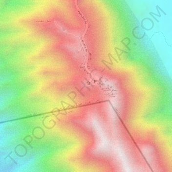 Topografisk kort Jebel Hafeet, højde, terræn