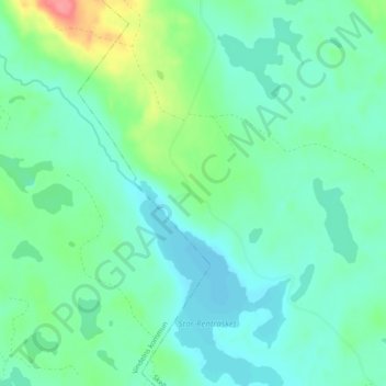 Topografisk kort Renträsk, højde, terræn