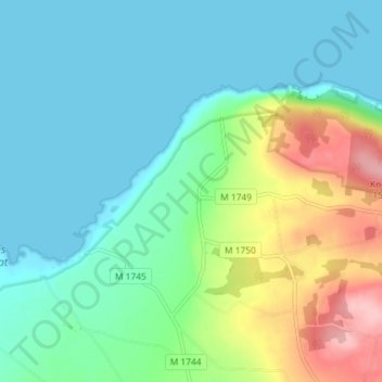 Topografisk kort Segeltorp, højde, terræn