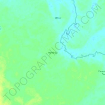 Topografisk kort Manteiga, højde, terræn