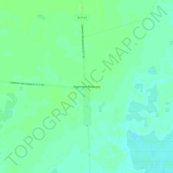 Topografisk kort Ingeniero Beaugey, højde, terræn