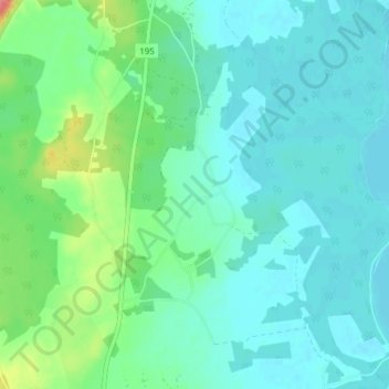 Topografisk kort Skogaryd, højde, terræn