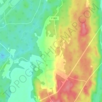 Topografisk kort Änga, højde, terræn