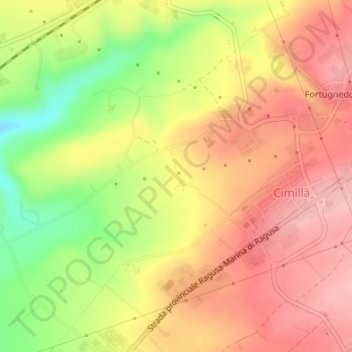 Topografisk kort Contrada Magni, højde, terræn
