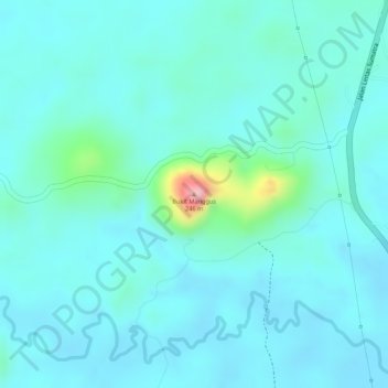 Topografisk kort Bukit Manggus, højde, terræn